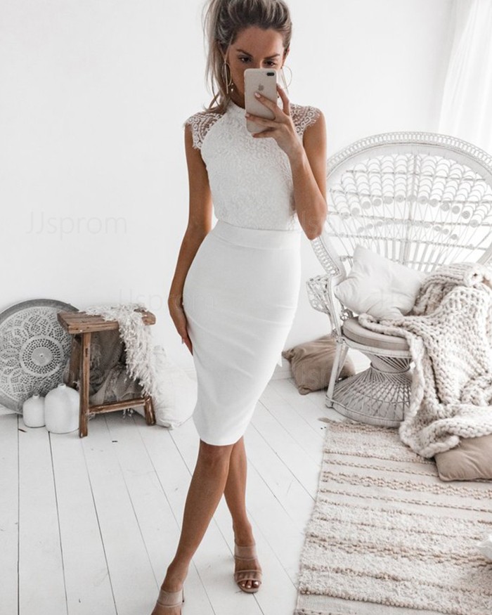 White lace shop club dresses