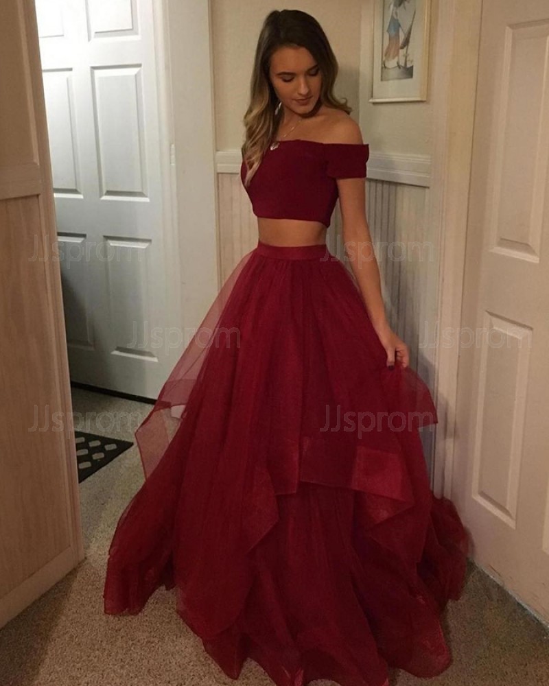 ball gown maroon