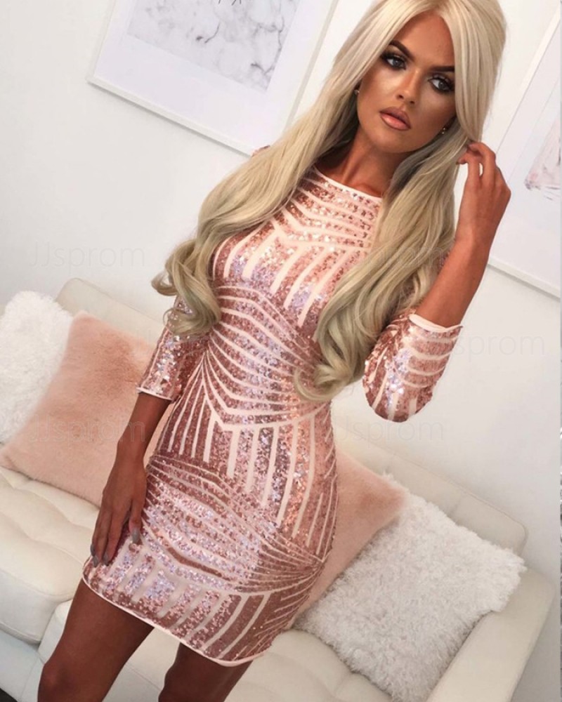 gold sequin club dress