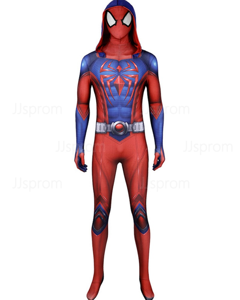 PS5 Spider-Man Scarlet Spider III Cosplay Jumpsuit with Hood NCP018