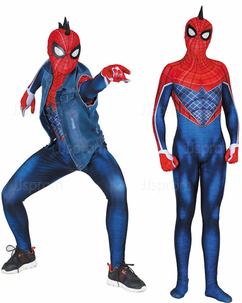 Halloween Super Hero Cosplay PS4 Spider-Punk Bodysuit HC005