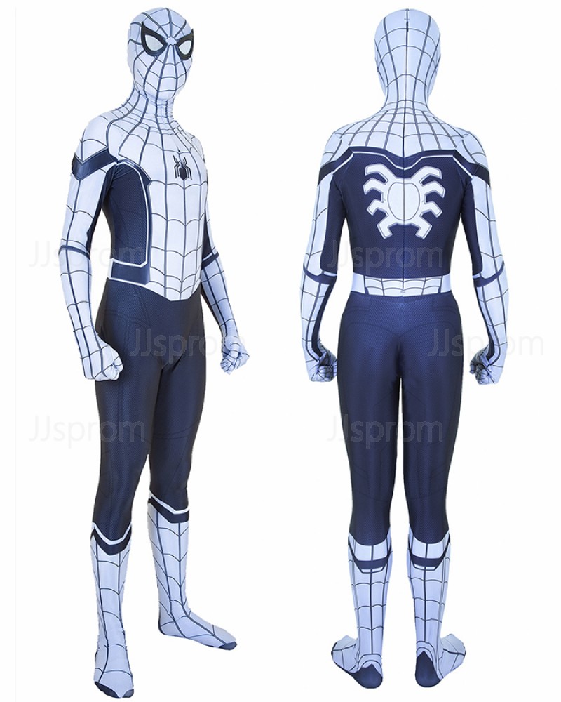 Halloween Hero Man White Cosplay Spiderman Homecoming Bodysuit HC011
