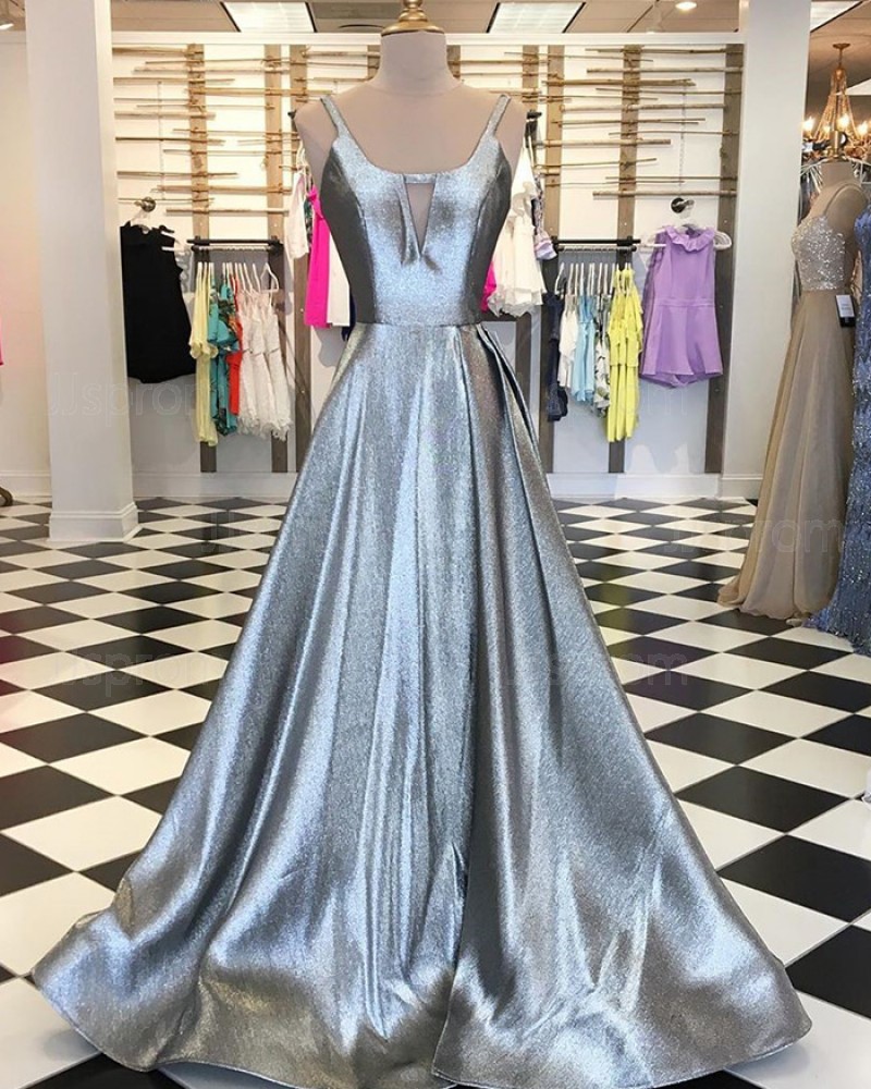 Sparkle Long V-neck Cutout Prom Dress PD1739