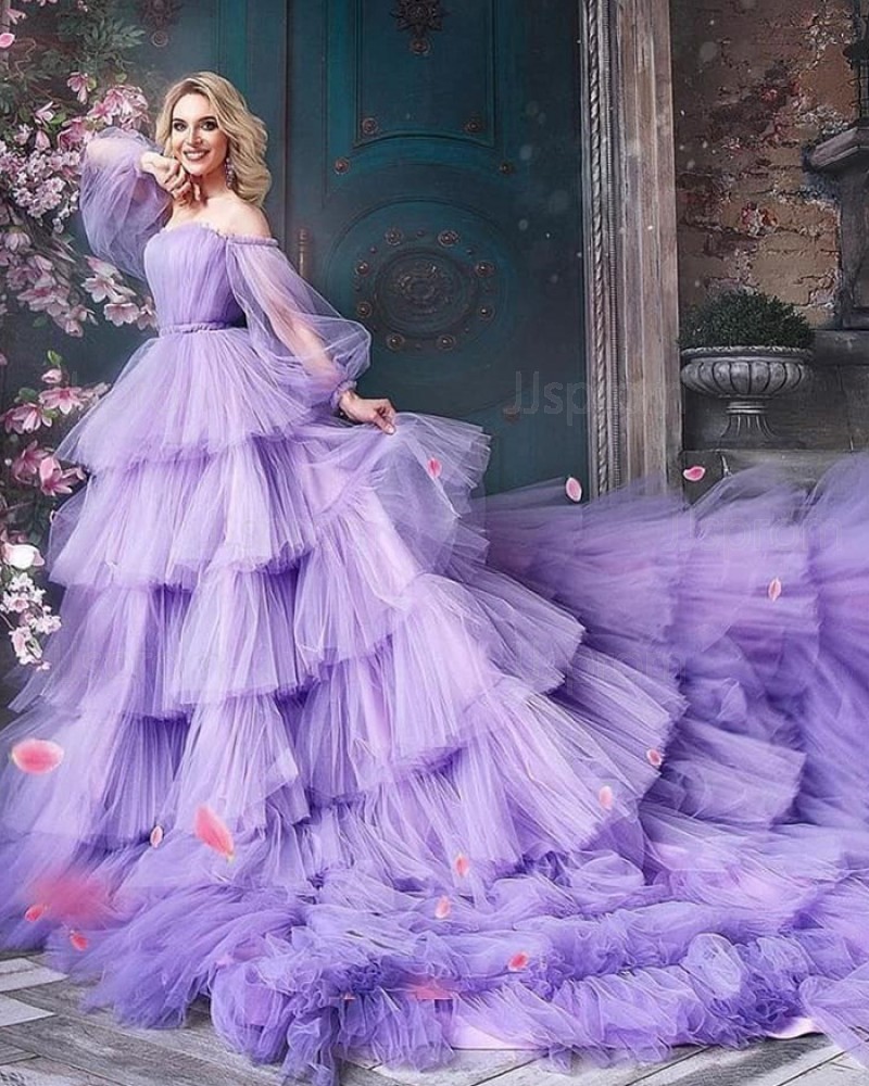 Lavender long sleeve dress new arrivals