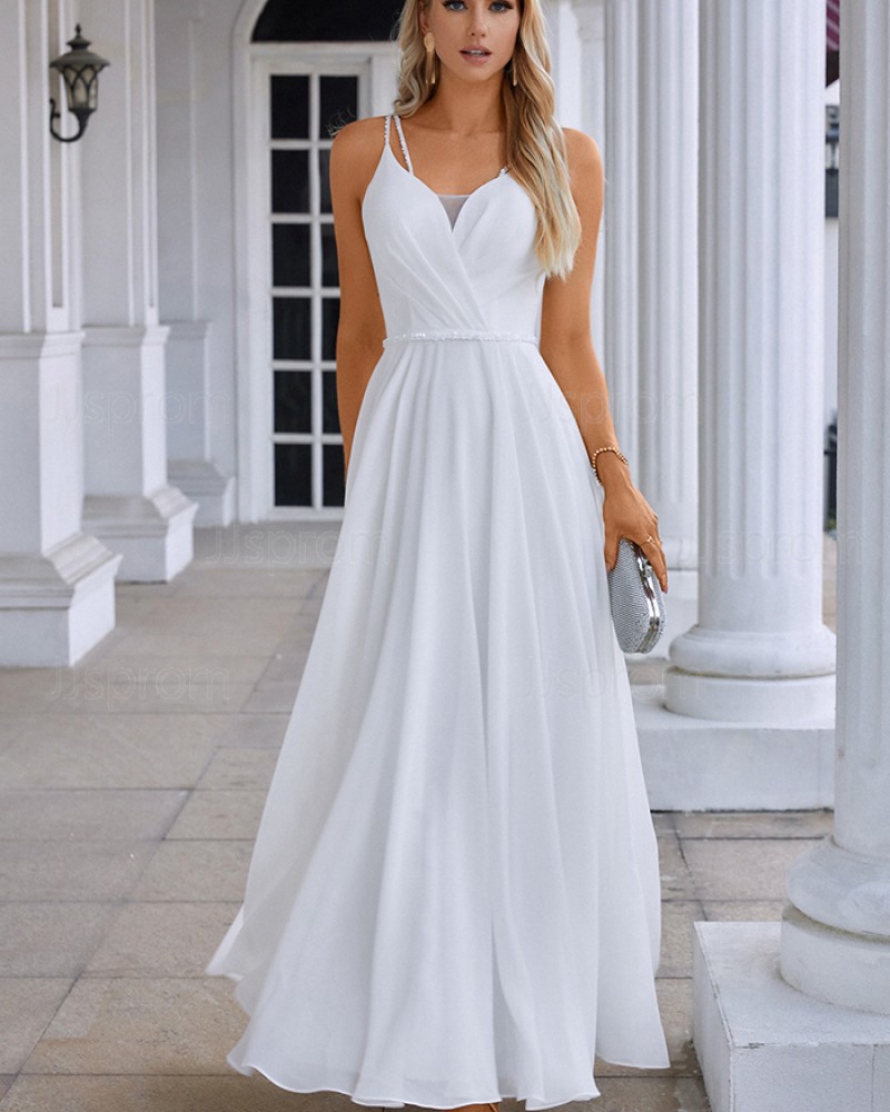 Off the Shoulder Royal Blue Ruched Simple Prom Dress with Side Slit PD2534