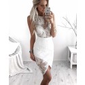 Sexy Tight Jewel Lace Club Dress with Tulip Skirt HD3231