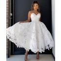 Lace Ankle Length Sweetheart A-line Formal Dress PD2300