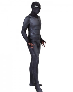 Spider Man Far from Home Black Stealth Suit Cosplay Jumpsuit CP002