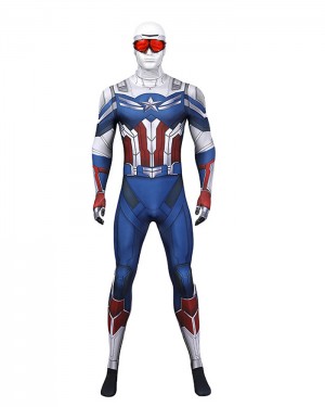 The Falcon and The Winter Soldier Sam Wilson New Captain America Cosplay Jumpsuit NCP020