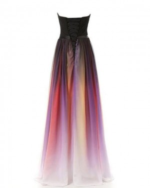 Chiffon Beading Sweetheart Ombre Bridesmaid Dress PD1680