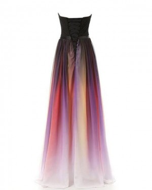 Chiffon Beading Sweetheart Ombre Bridesmaid Dress PD1680