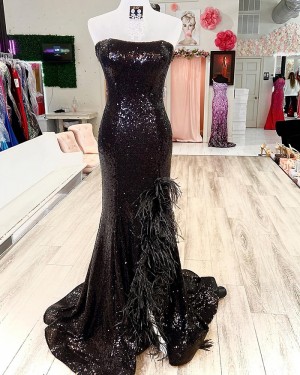 Sparkly Sequin Black Prom Dresses 2024 Long Evening Formal Dress Merma –  MyChicDress