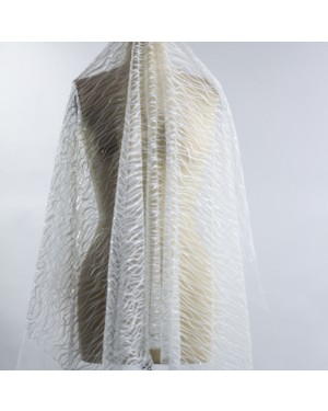 Elegant Appliqued A-line Deep V-neck Sparkle Wedding Dress WD2077